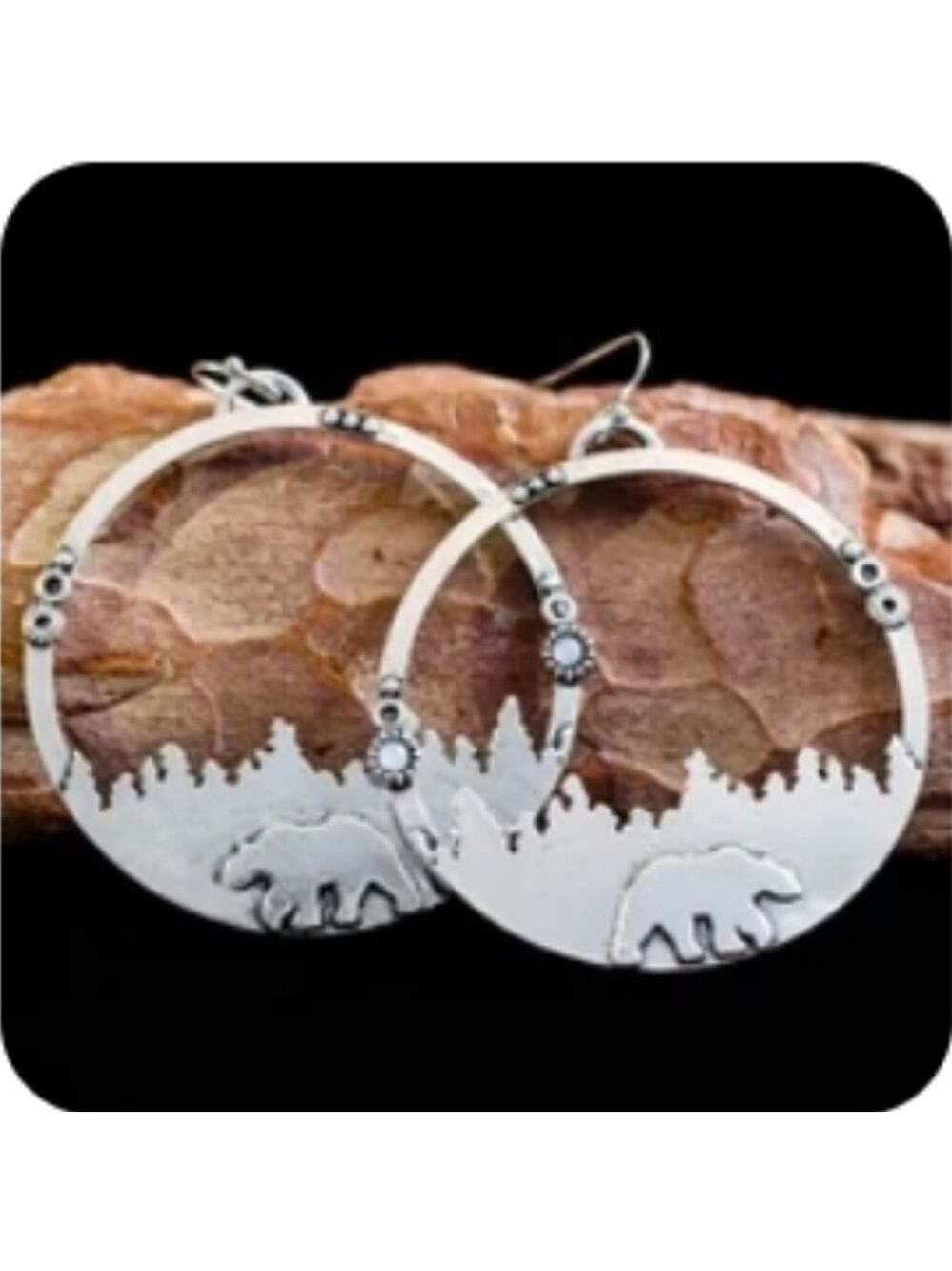 Artisan Earrings Mountain Bear